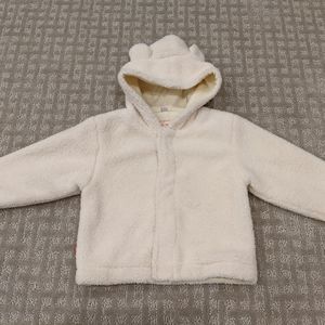 12-18m Magnetic Me by Magnificent Baby Cream Fleece Teddy Hooded Jacket